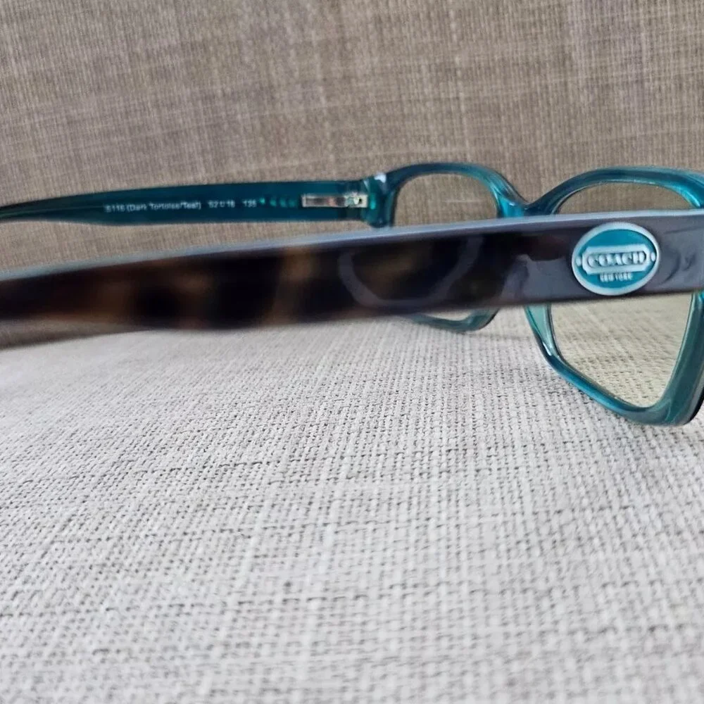 Coach Women Eyeglasses/Glasses Dark Tortoise/Teal 52[]16 135 HC6040 - Picture 6 of 11